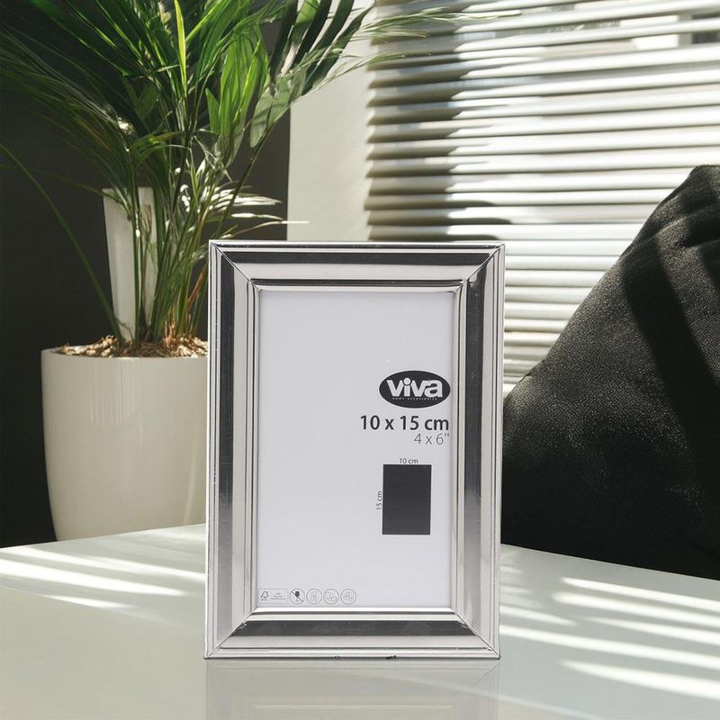 Marco para Fotos Plata Diseño Liso