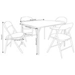 Comedor Rectangular Bridge Negro 4Pzas