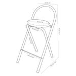 Silla Plegable Para Bar Y Desayunador Beige - Z