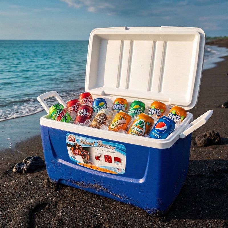 Hielera Rectangular Laguna de 45 Litros Color Azul