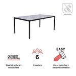 Mesa de Comedor Negra de Jardín Vicky