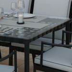 Mesa de Comedor Negra de Jardín Vicky
