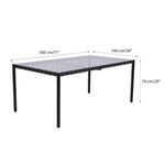 Mesa de Comedor Negra de Jardín Vicky