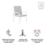 Set de 2 Sillas con Brazos Blancas Atenas