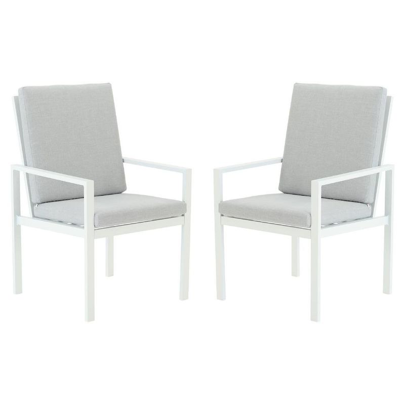 Set de 2 Sillas con Brazos Blancas Atenas