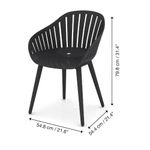 Silla de Aluminio para Jardín de Color Negra