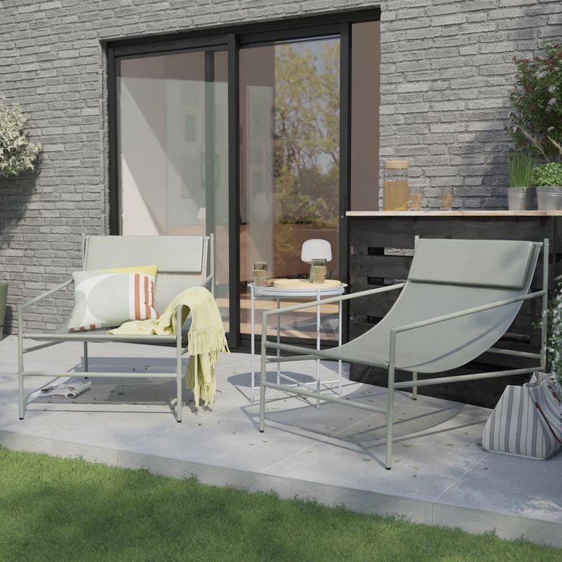 Silla de Jardín Rio de Acero de 67.5 x 75 x 96.5 cm Color Verde