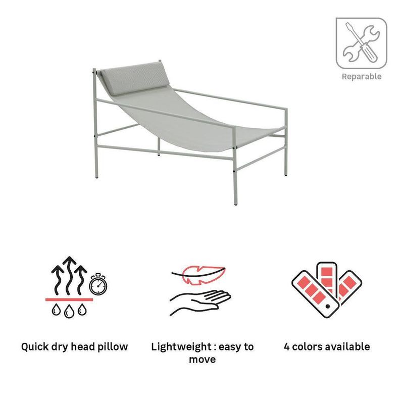 Silla de Jardín Rio de Acero de 67.5 x 75 x 96.5 cm Color Verde