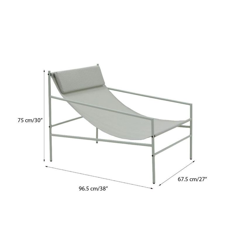 Silla de Jardín Rio de Acero de 67.5 x 75 x 96.5 cm Color Verde