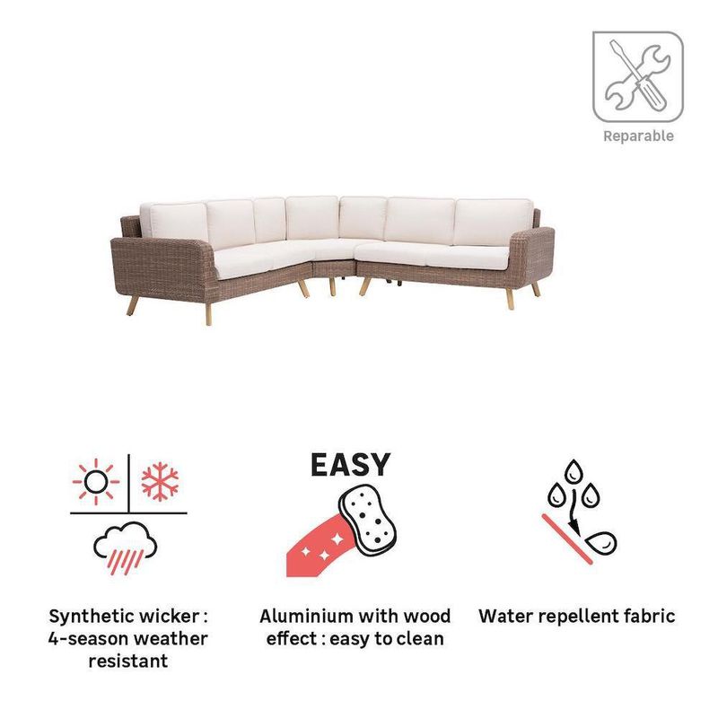 Sala Modular para Esquina Nerea Color Café