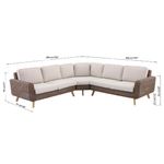 Sala Modular para Esquina Nerea Color Café