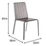 Silla de Jardín sin Brazos Gris Idaho Lima