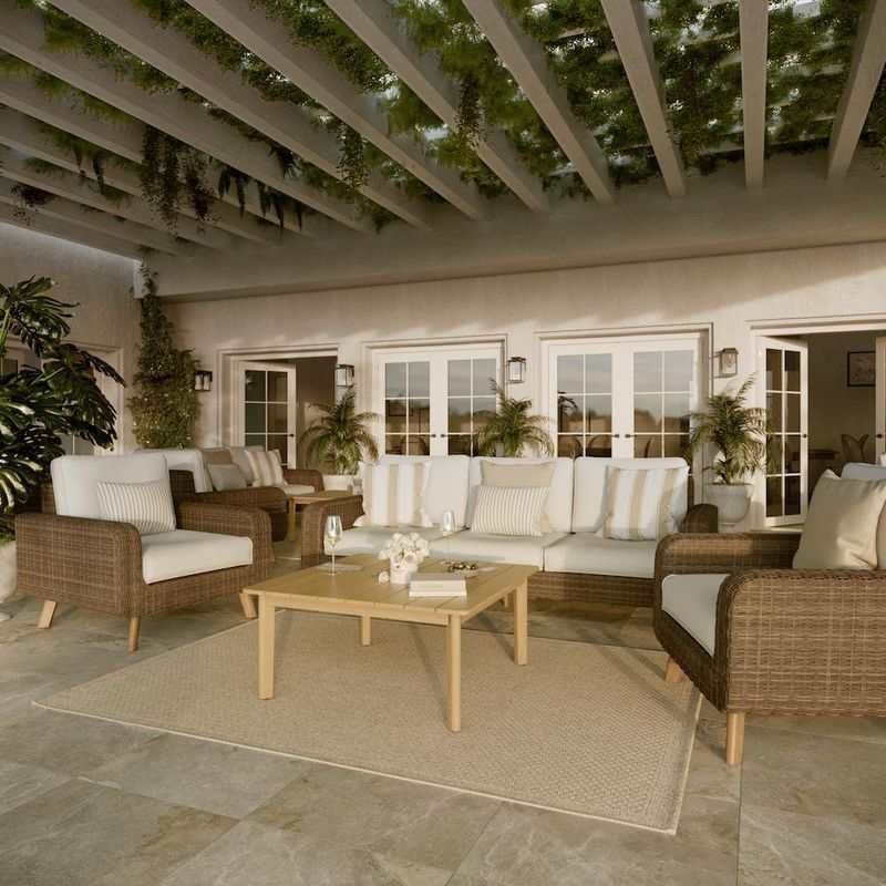 Sillón de Jardín Nerea de Aluminio y Ratán Sintético Color Beige