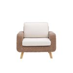 Sillón de Jardín Nerea de Aluminio y Ratán Sintético Color Beige