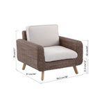 Sillón de Jardín Nerea de Aluminio y Ratán Sintético Color Beige