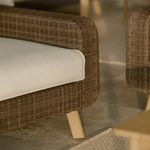 Sillón de Jardín Nerea de Aluminio y Ratán Sintético Color Beige