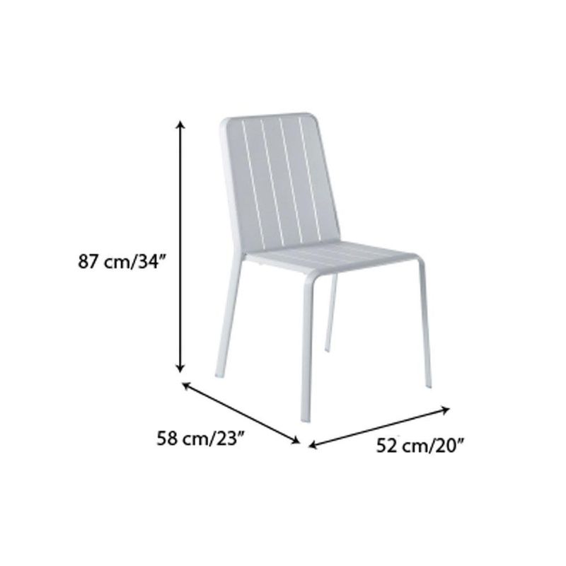 Silla Beige de Aluminio Lima Idaho