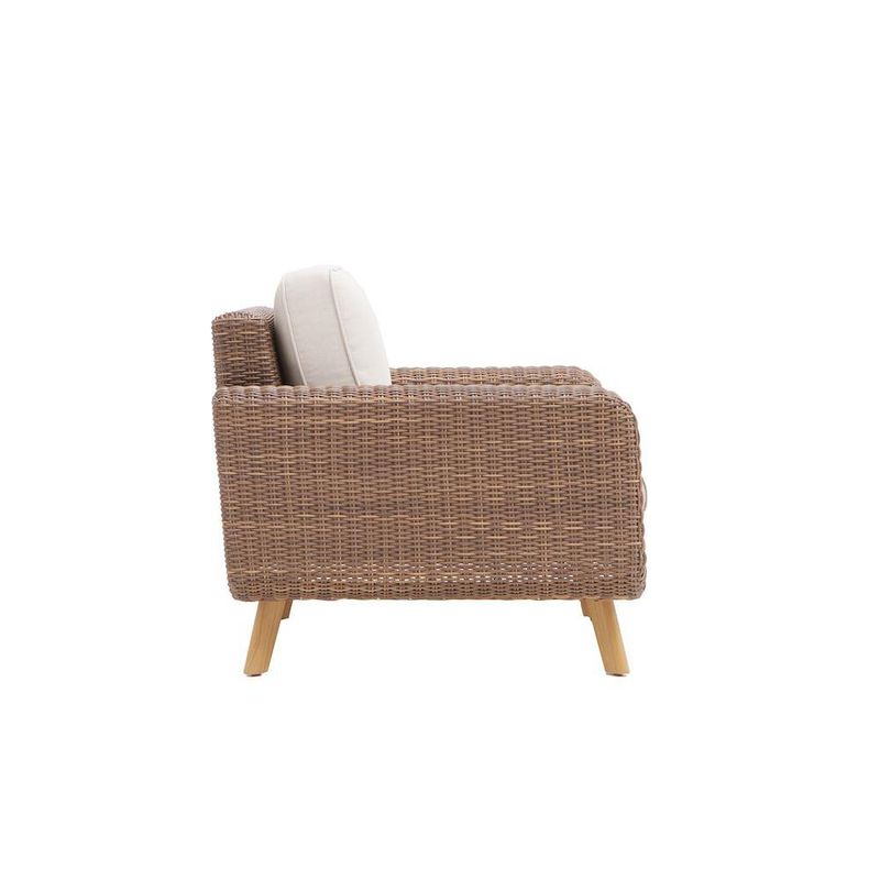 Sillón de Jardín Nerea de Aluminio y Ratán Sintético Color Beige