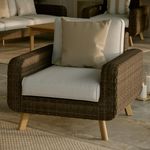 Sillón de Jardín Nerea de Aluminio y Ratán Sintético Color Beige