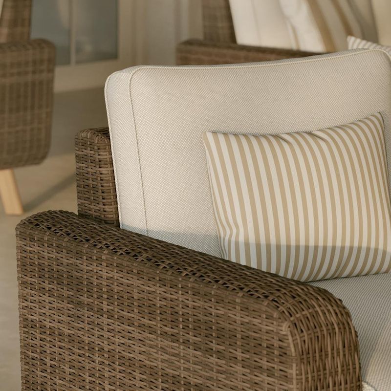 Sillón de Jardín Nerea de Aluminio y Ratán Sintético Color Beige