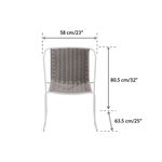 Silla con Brazo Aida Aluminio Gris