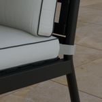 Set de 2 Sillas de Jardín Victoria con Brazos de Aluminio Color Negro