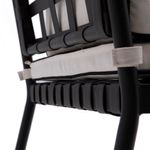 Set de 2 Sillas de Jardín Victoria con Brazos de Aluminio Color Negro