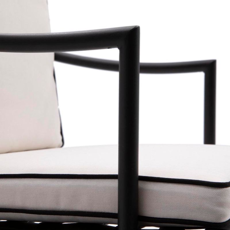 Set de 2 Sillas de Jardín Victoria con Brazos de Aluminio Color Negro