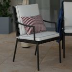 Set de 2 Sillas de Jardín Victoria con Brazos de Aluminio Color Negro