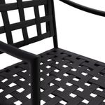 Set de 2 Sillas de Jardín Victoria con Brazos de Aluminio Color Negro