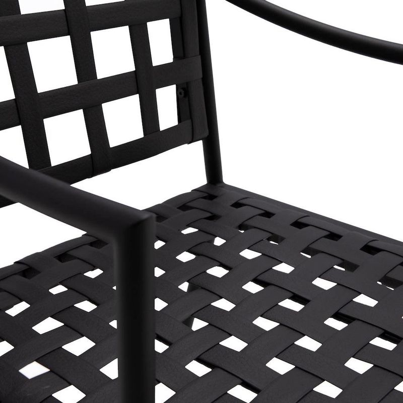 Set de 2 Sillas de Jardín Victoria con Brazos de Aluminio Color Negro