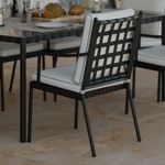 Set de 2 Sillas de Jardín Victoria con Brazos de Aluminio Color Negro