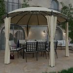 Set de 2 Sillas de Jardín Victoria con Brazos de Aluminio Color Negro