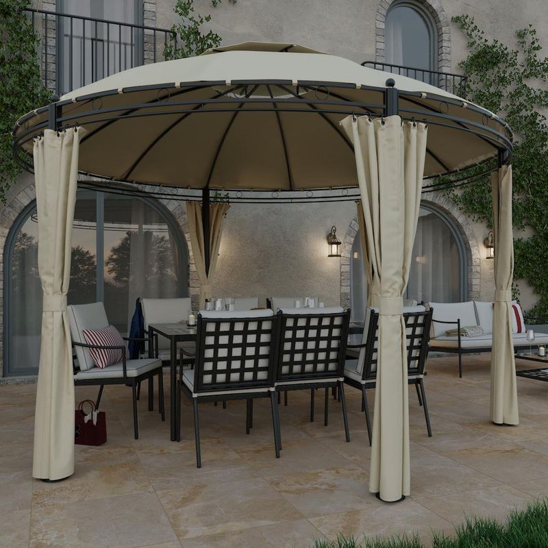 Set de 2 Sillas de Jardín Victoria con Brazos de Aluminio Color Negro