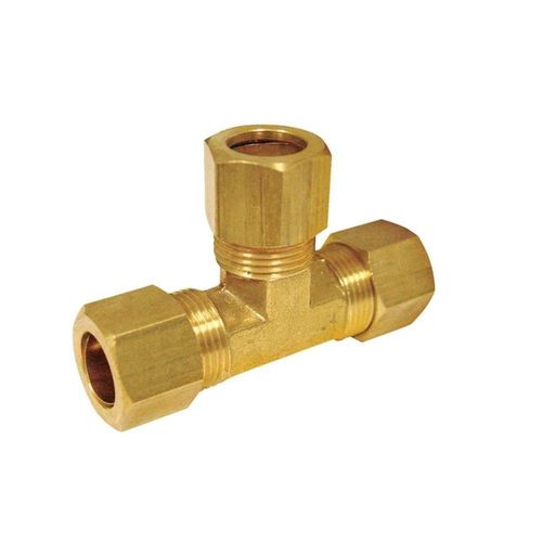 Conector Compresión T de Latón 3/8X14X3/8 Plg
