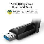 Adaptador USB Inalámbrico AC1300 Dual Band