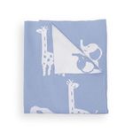 Frazada Reversible de Animales Azul