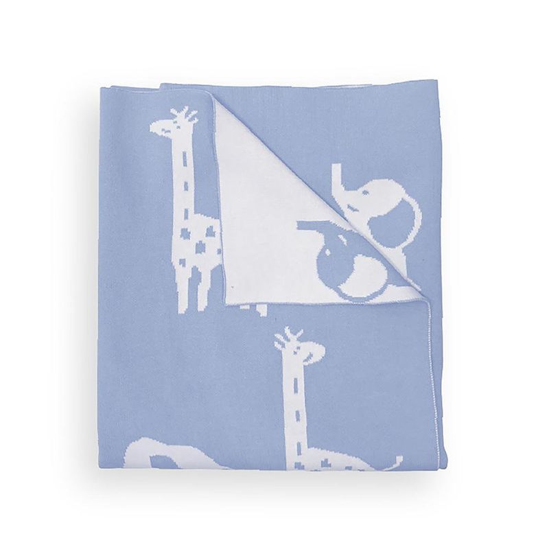 Frazada Reversible de Animales Azul