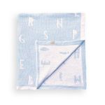 Frazada Reversible de Abecedario Azul