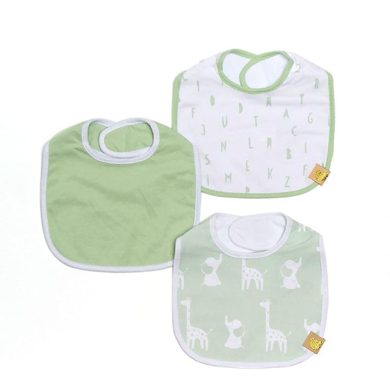 Set de Baberos de Tela Verde