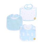 Set de Baberos de Tela Azul