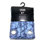 Cortina para Ventana Black Out de Flores Azul 137x228 Cm