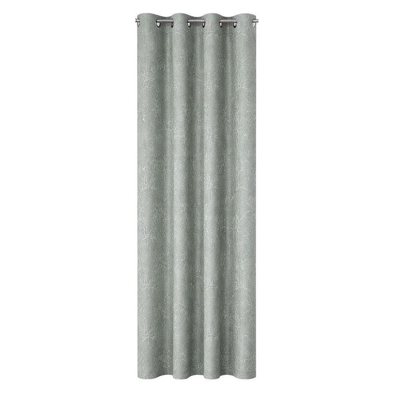 Cortina Black Out con Ojales de Metal Color Gris 137 x 228 Cm