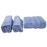 Set Tertio de 2 Toallas de Mano y Baño Color Azul
