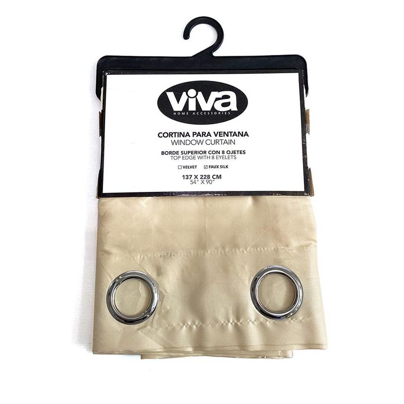 Cortina para Ventana Faux Silk Crema 137 x 228 Cm