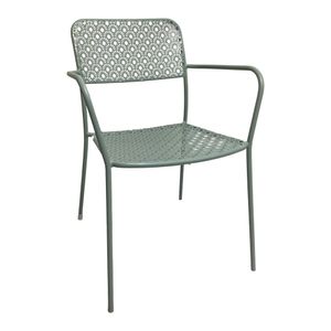 Silla Sandy con Brazos Acero Verde