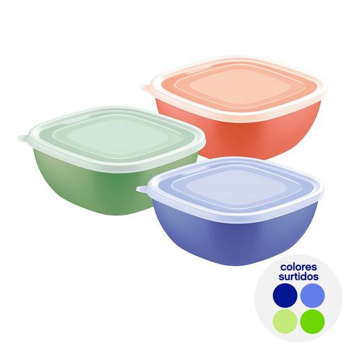 Contenedor para Alimentos Mixcolor 2 L Colores Surtidos