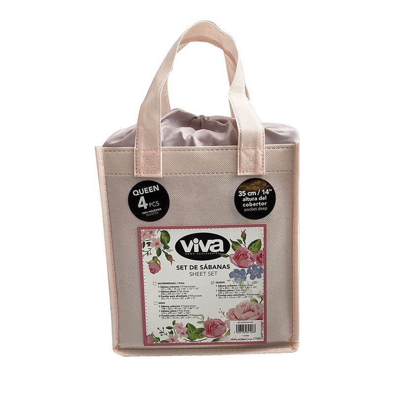 Set de Sábanas Queen 4 Pzas Colores Surtidos