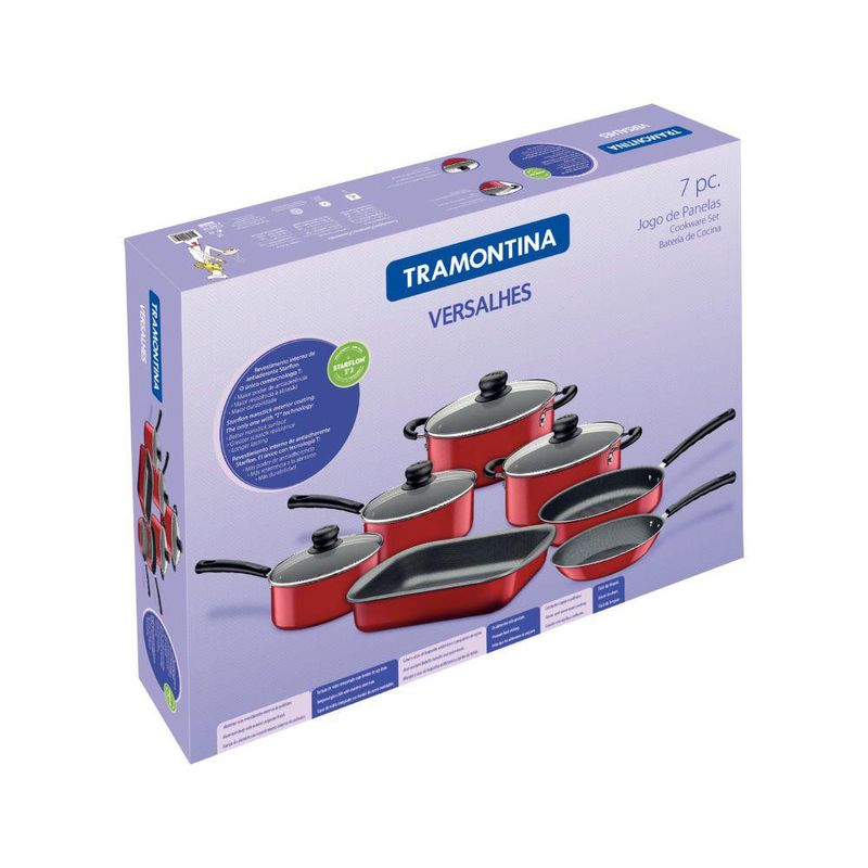 Batería de Cocina Versalhes Roja 7 Pzas