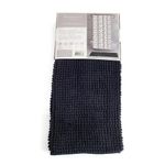 Set de Cortina con Ganchos y Alfombra Negro